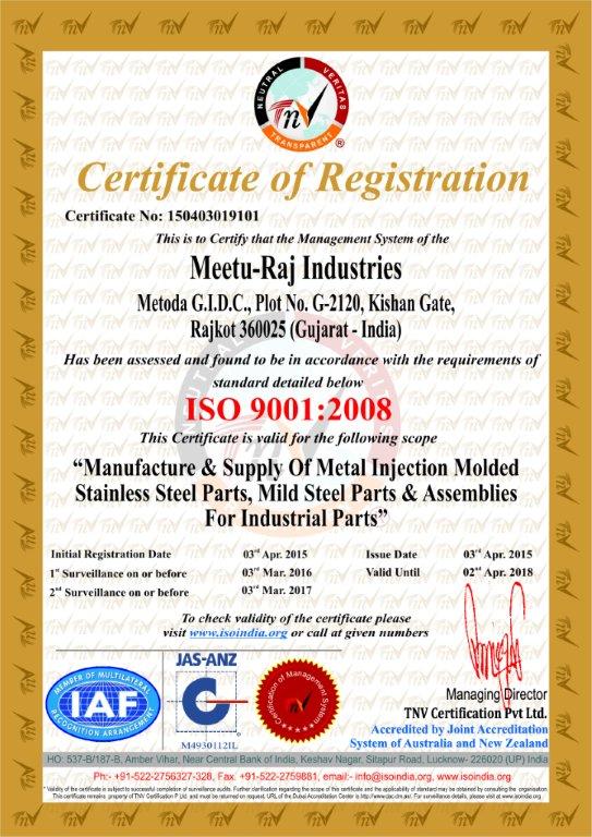 ISO Certified, MIM part manufacturing company